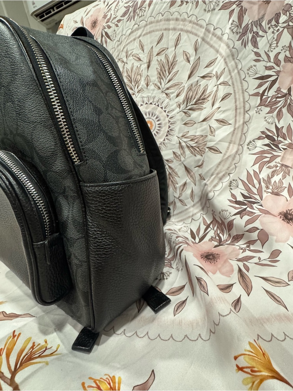 Coach Black Signature Logo Backpack - Picture 3 of 12